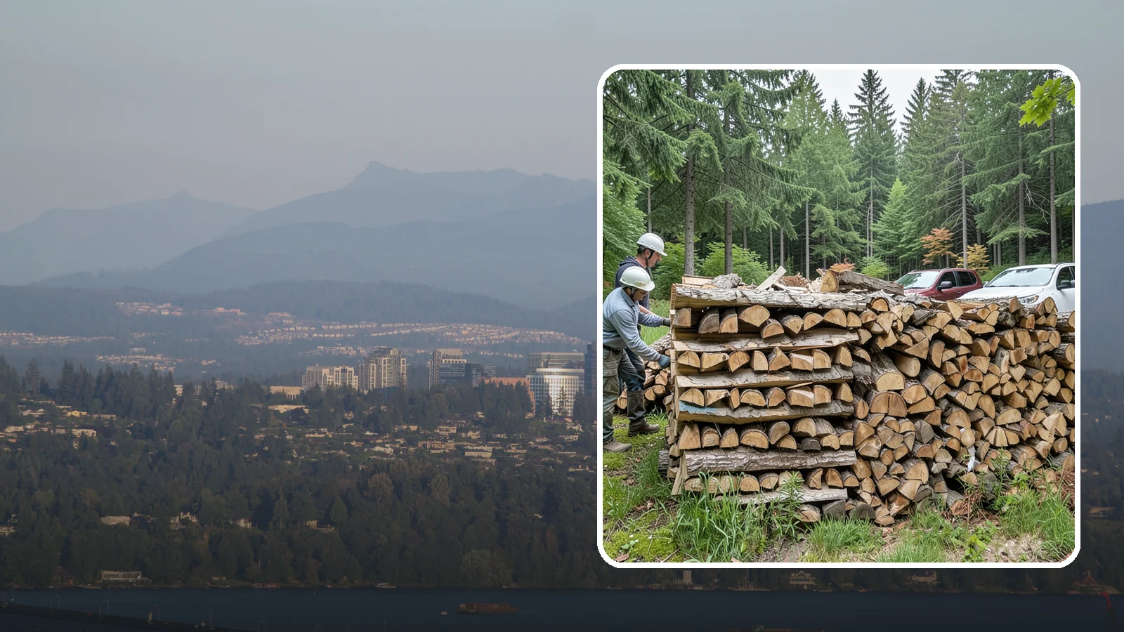 Green Firewood in Medina, King County, WA - Our green firewood is freshly cut and unseasoned, sold at a lower price for buyers who plan to dry it themselves before burning.