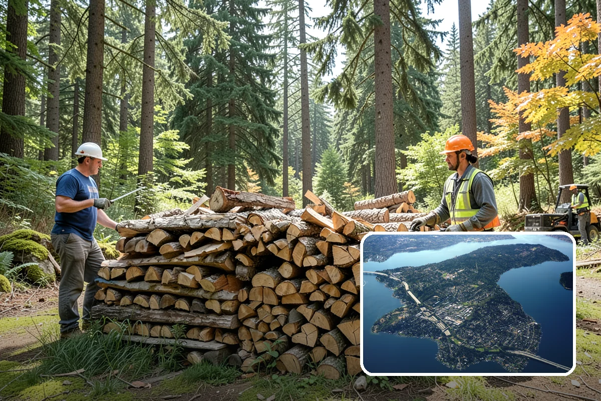 Green Firewood in Mercer Island, King County, WA - Lowest per-volume price of any option