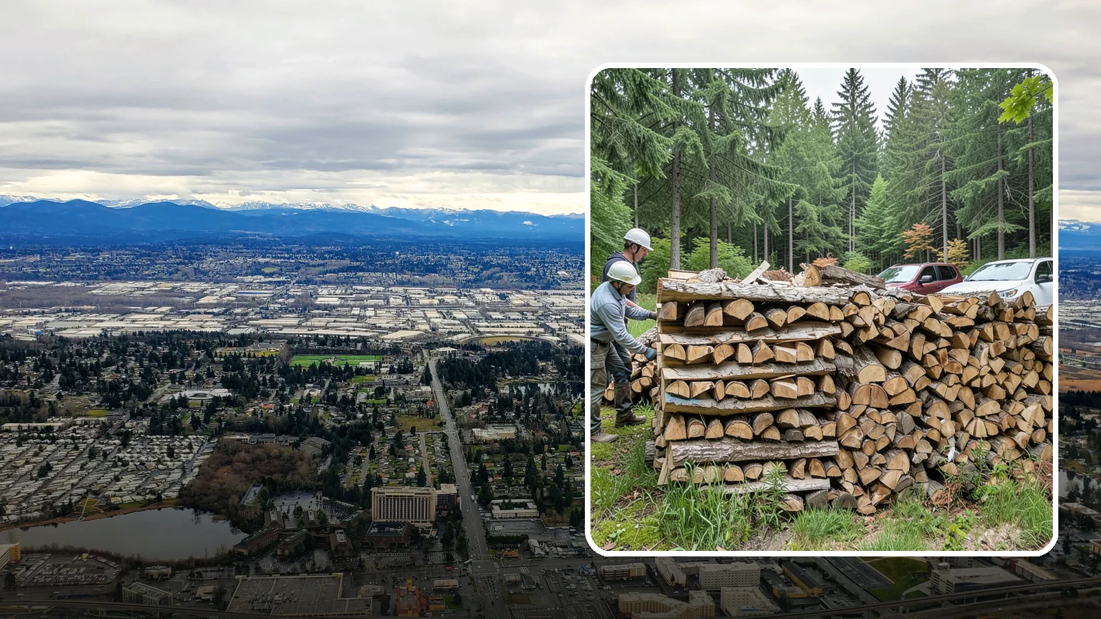 Green Firewood in SeaTac, WA - Our green firewood is freshly cut and unseasoned, sold at a lower price for buyers who plan to dry it themselves before burning.