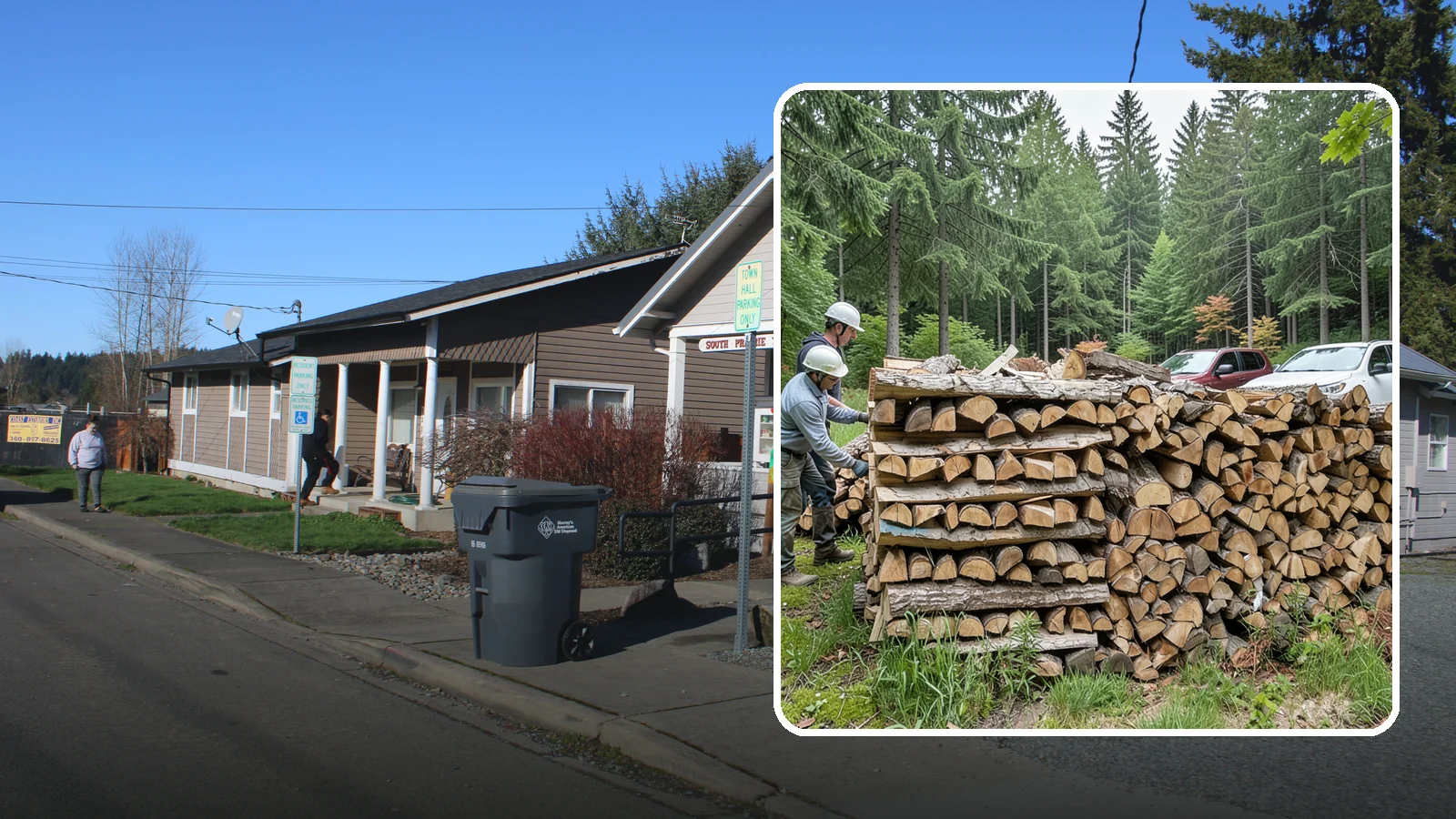 Green Firewood in South Prairie, Pierce County, WA - Our green firewood is freshly cut and unseasoned, sold at a lower price for buyers who plan to dry it themselves before burning.