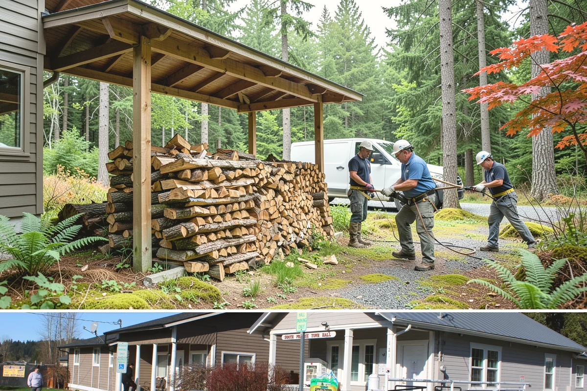Green Firewood in South Prairie, Pierce County, WA - Buy green firewood in spring or early summer so it has the warm, drier months to season before you need it.