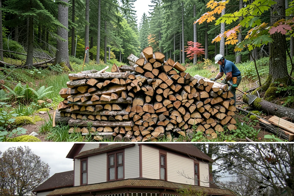 Green Firewood in Sumner, Pierce County, WA - Buy green firewood in spring or early summer so it has the warm, drier months to season before you need it.