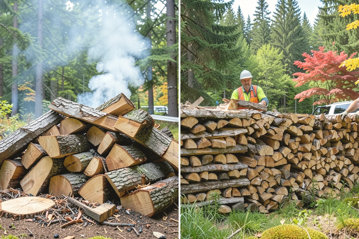 Green Firewood in University Place, Pierce County, WA - We cut and split fresh wood to your requested size