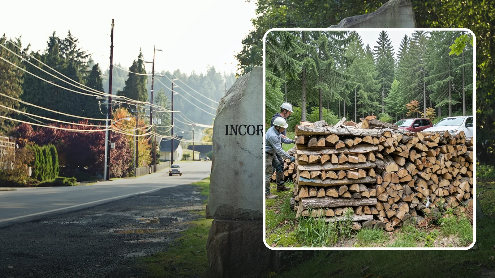 Green Firewood in Wilkeson, Pierce County, WA - Our green firewood is freshly cut and unseasoned, sold at a lower price for buyers who plan to dry it themselves before burning.