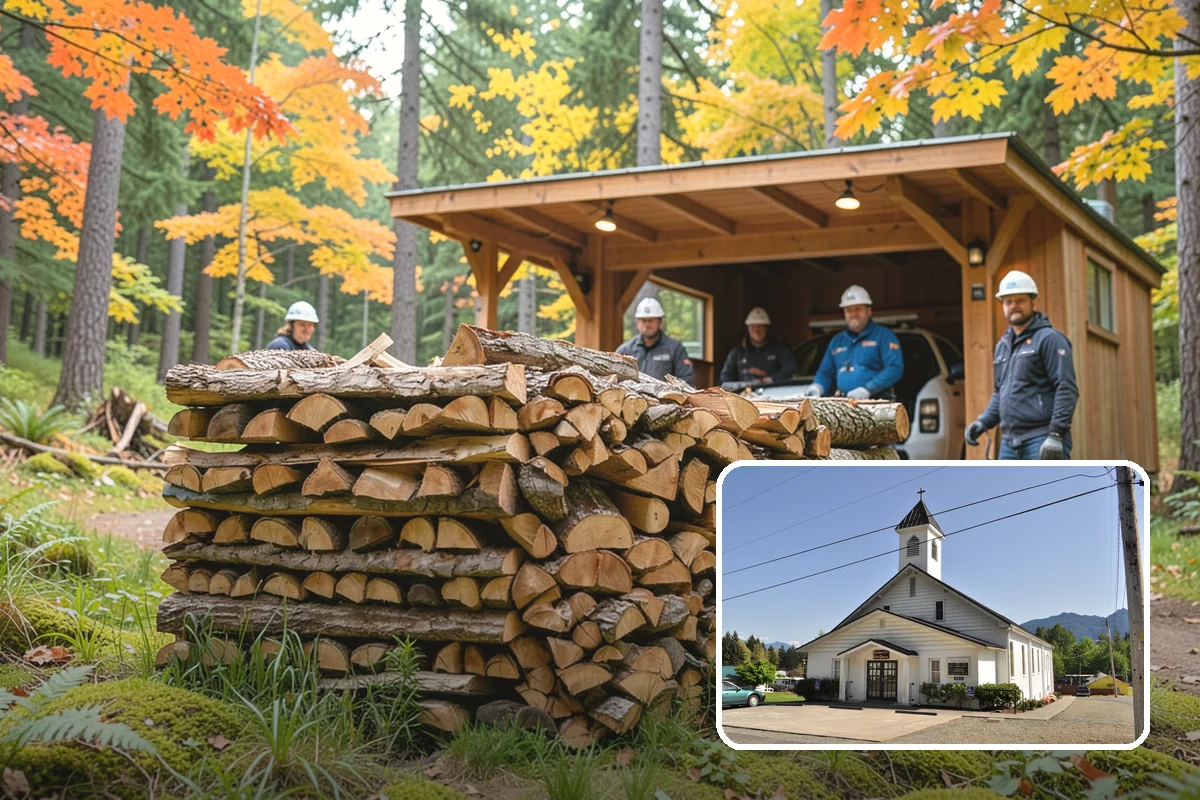 Grilling Wood in Concrete, Skagit County, WA - Builds a hot coal bed for fast searing
