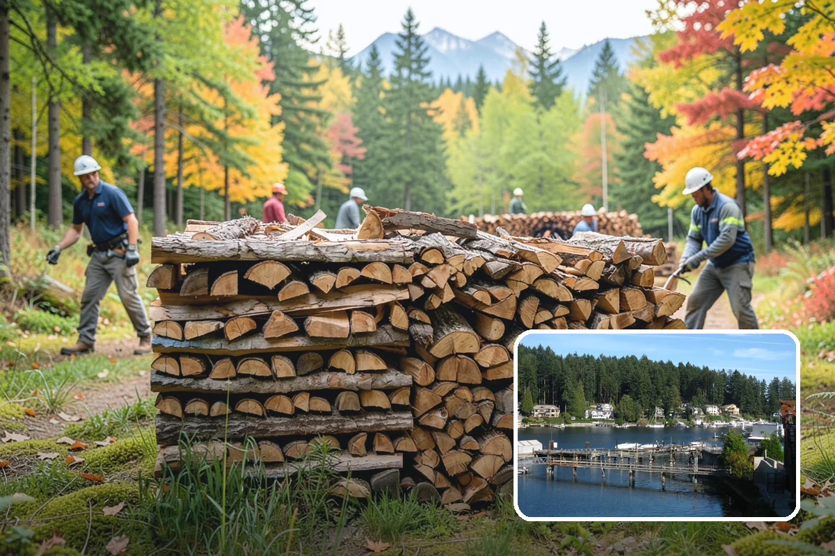 Grilling Wood in Gig Harbor, Pierce County, WA - Builds a hot coal bed for fast searing