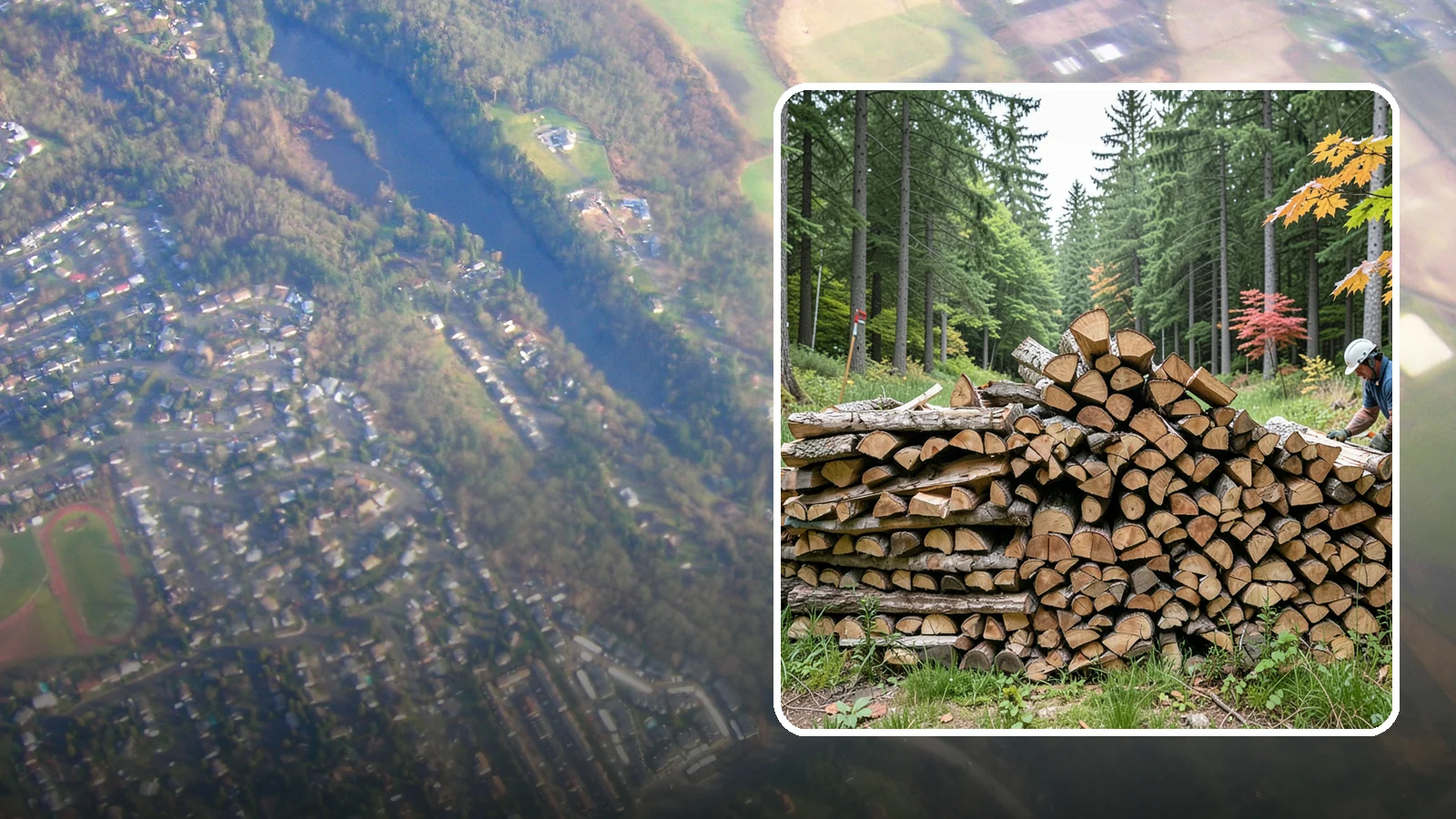 Half Cord Firewood in Algona, King County, WA - A half cord of seasoned firewood, a balanced supply for regular weekend and evening fires.