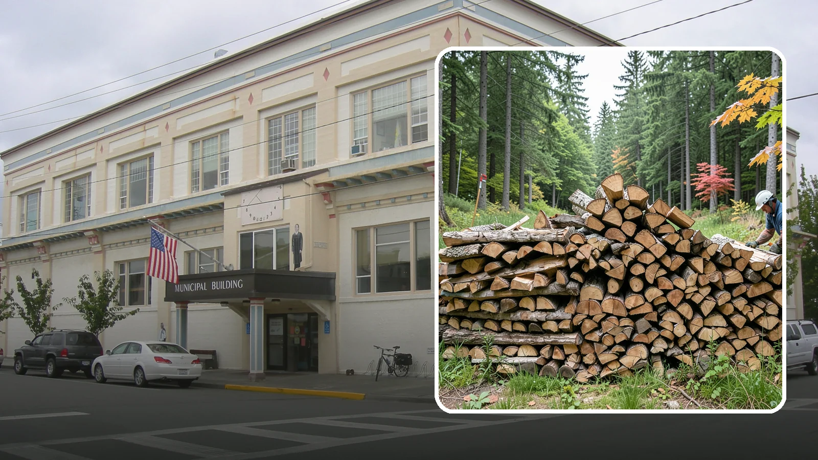 Half Cord Firewood in Anacortes, Skagit County, WA - A half cord of seasoned firewood, a balanced supply for regular weekend and evening fires.