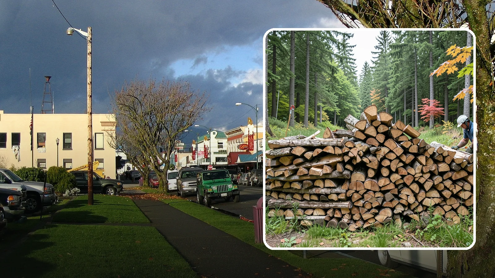 Half Cord Firewood in Arlington, Snohomish County, WA - A half cord of seasoned firewood, a balanced supply for regular weekend and evening fires.