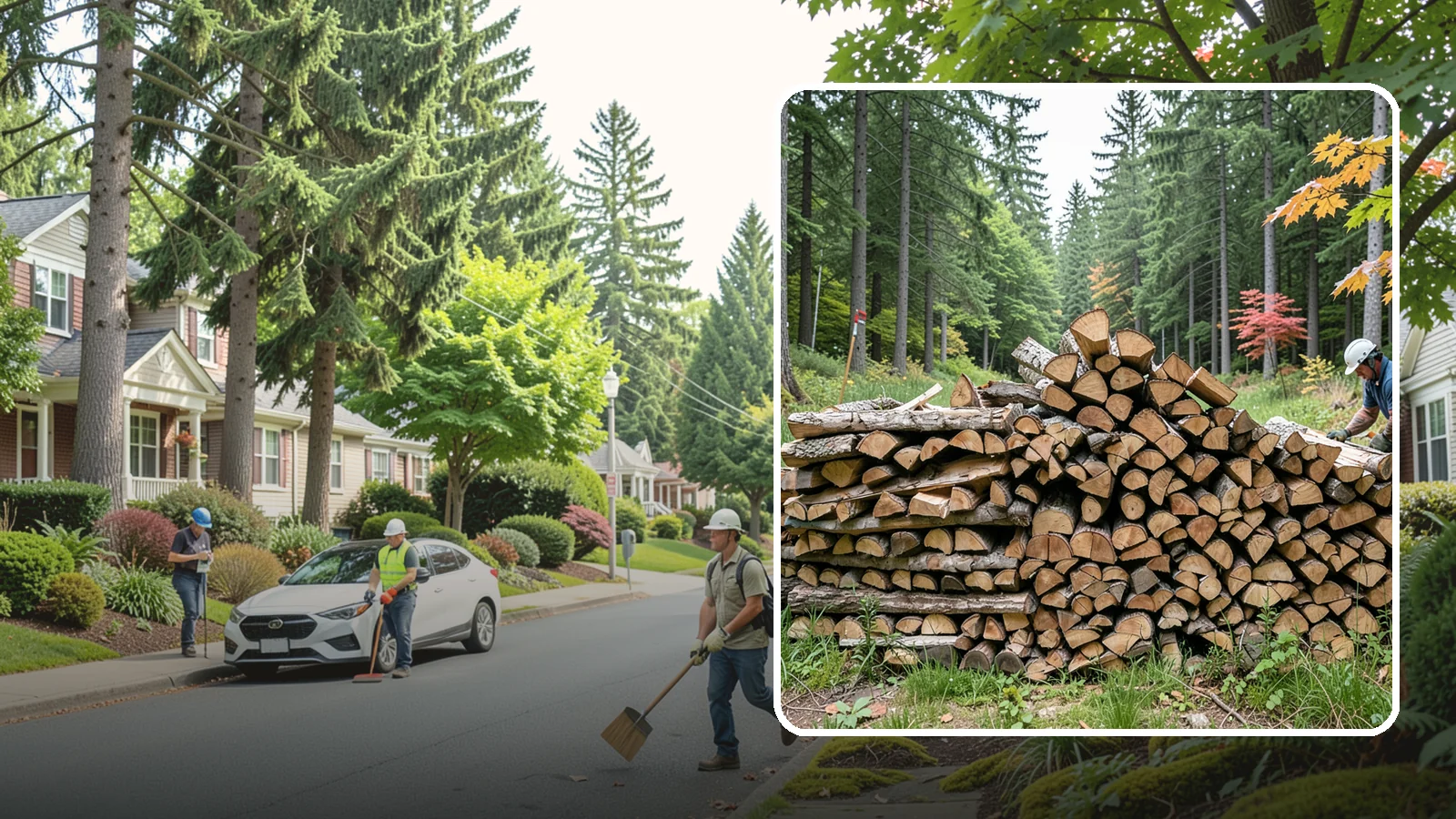 Half Cord Firewood in Beaux Arts Village, King County, WA - A half cord of seasoned firewood, a balanced supply for regular weekend and evening fires.