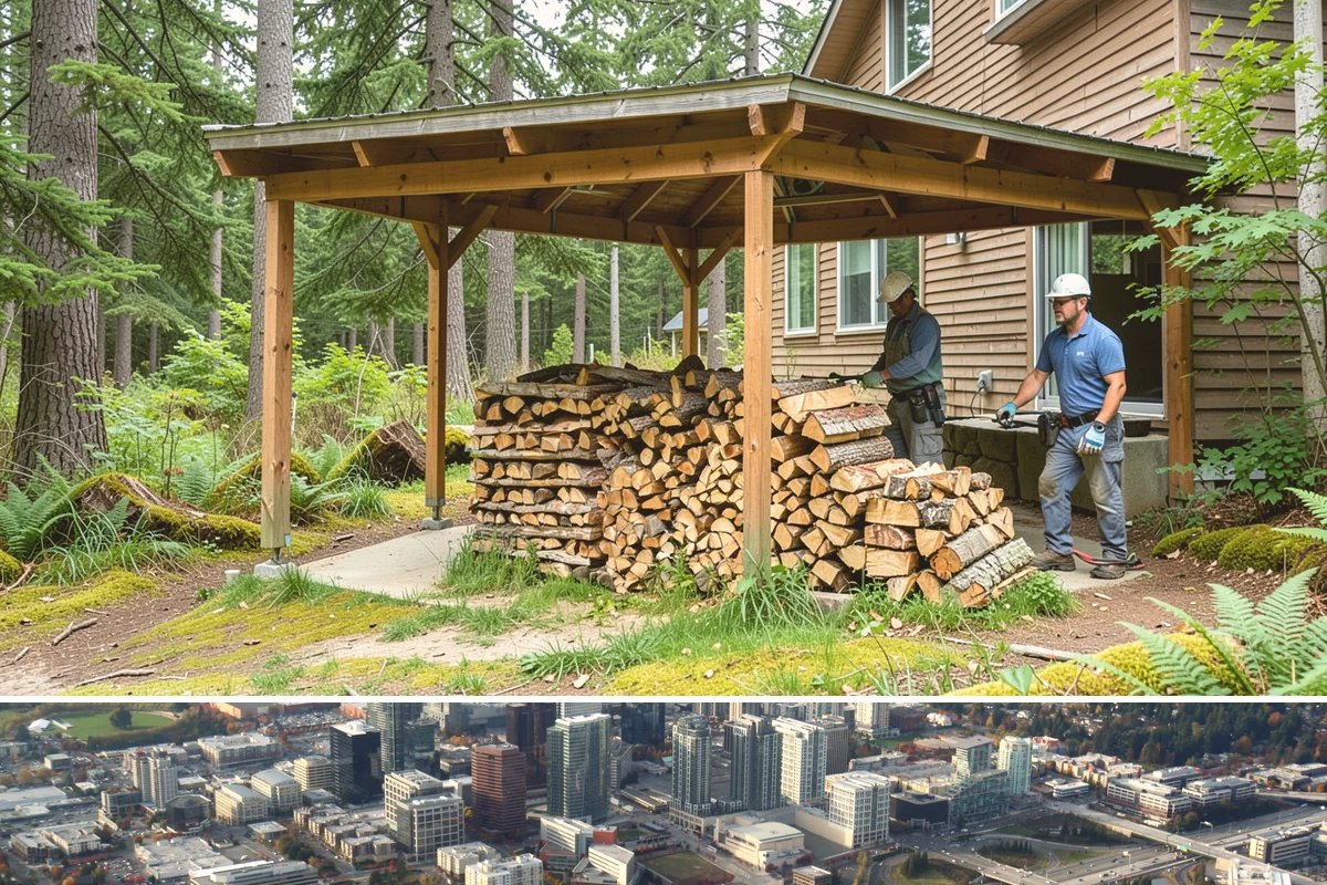 Half Cord Firewood in Bellevue, King County, WA - Fall is the smart time to secure a half cord before winter demand and prices climb.