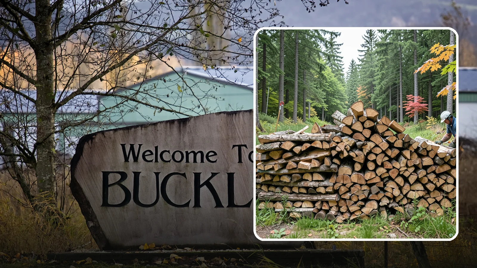 Half Cord Firewood in Buckley, Pierce County, WA - A half cord of seasoned firewood, a balanced supply for regular weekend and evening fires.