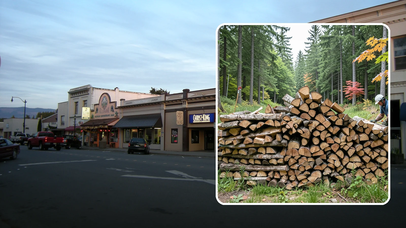 Half Cord Firewood in Burlington, Skagit County, WA - A half cord of seasoned firewood, a balanced supply for regular weekend and evening fires.