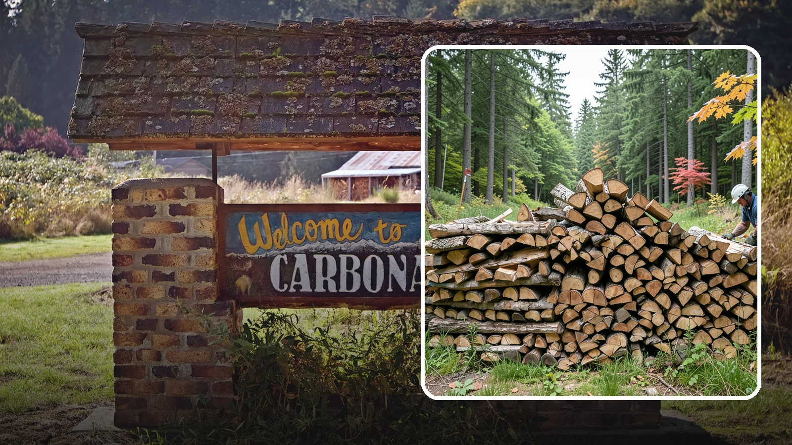 Half Cord Firewood in Carbonado, Pierce County, WA - A half cord of seasoned firewood, a balanced supply for regular weekend and evening fires.