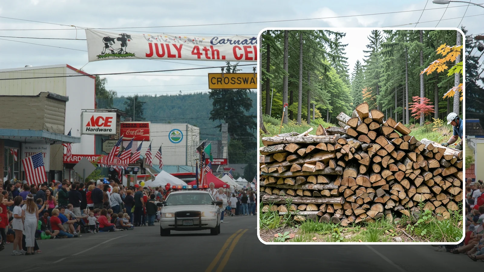 Half Cord Firewood in Carnation, King County, WA - A half cord of seasoned firewood, a balanced supply for regular weekend and evening fires.