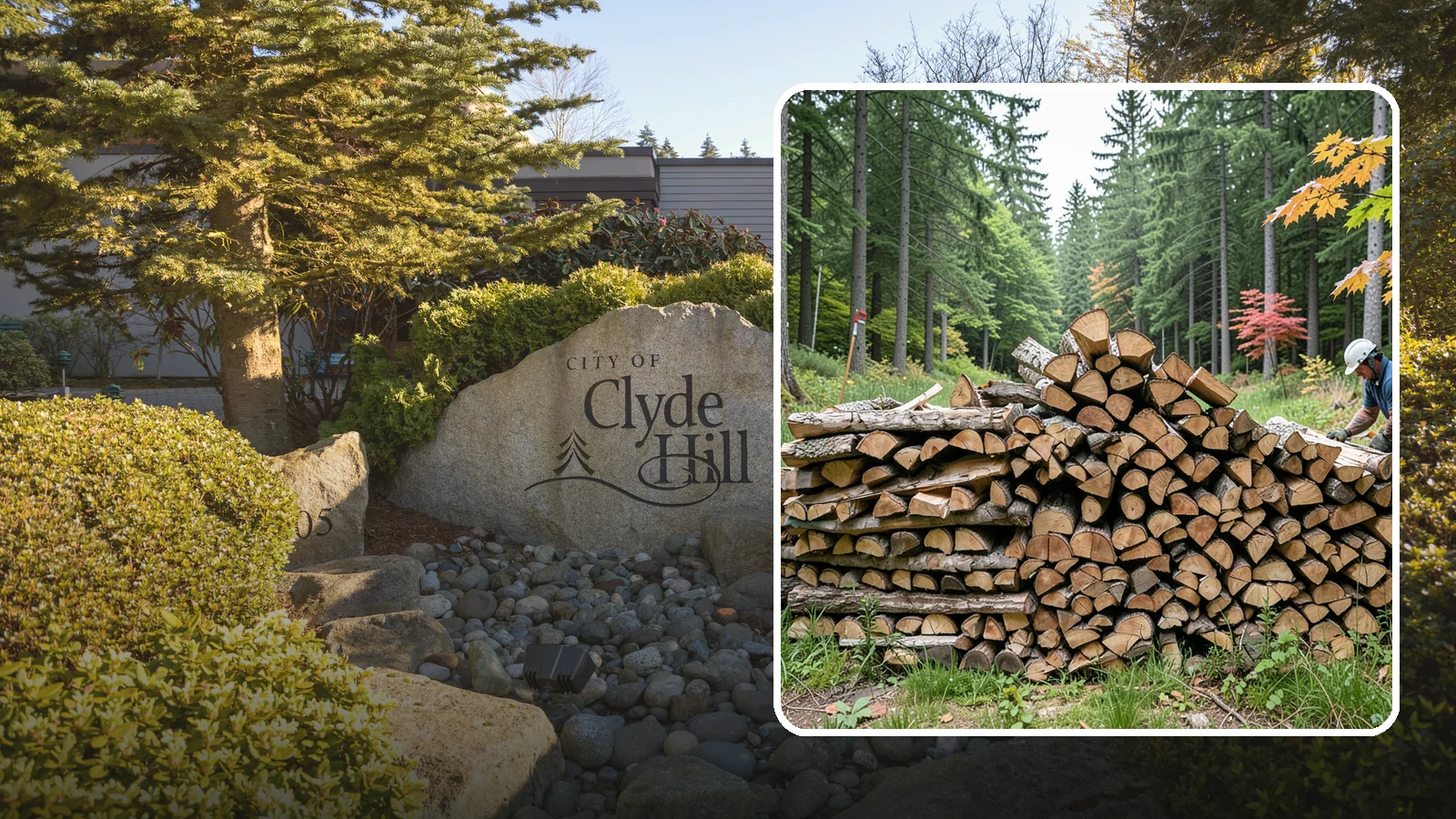 Half Cord Firewood in Clyde Hill, King County, WA - A half cord of seasoned firewood, a balanced supply for regular weekend and evening fires.