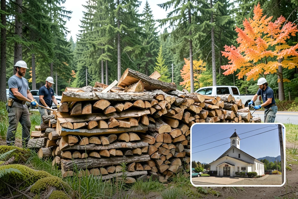 Half Cord Firewood in Concrete, Skagit County, WA - Enough wood for consistent recreational fires