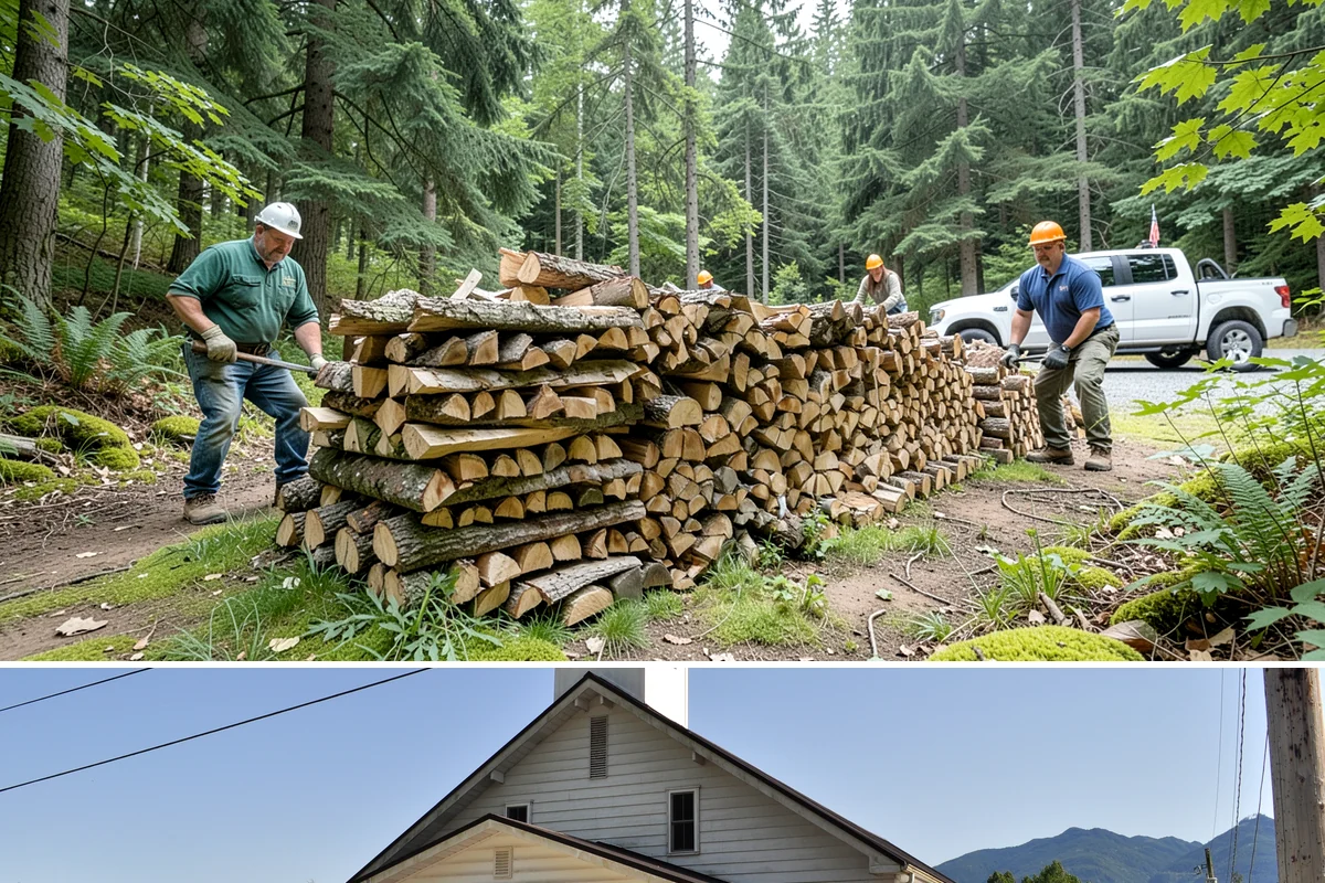 Half Cord Firewood in Concrete, Skagit County, WA - Fall is the smart time to secure a half cord before winter demand and prices climb.