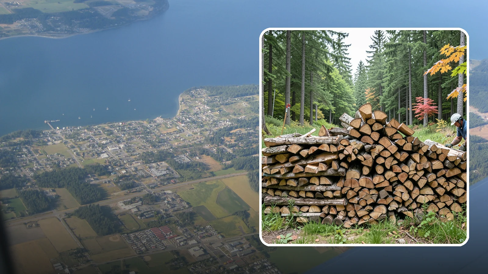 Half Cord Firewood in Coupeville, Island County, WA - A half cord of seasoned firewood, a balanced supply for regular weekend and evening fires.