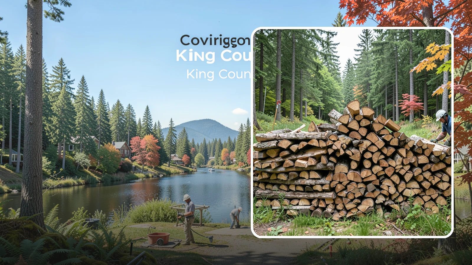 Half Cord Firewood in Covington, King County, WA - A half cord of seasoned firewood, a balanced supply for regular weekend and evening fires.