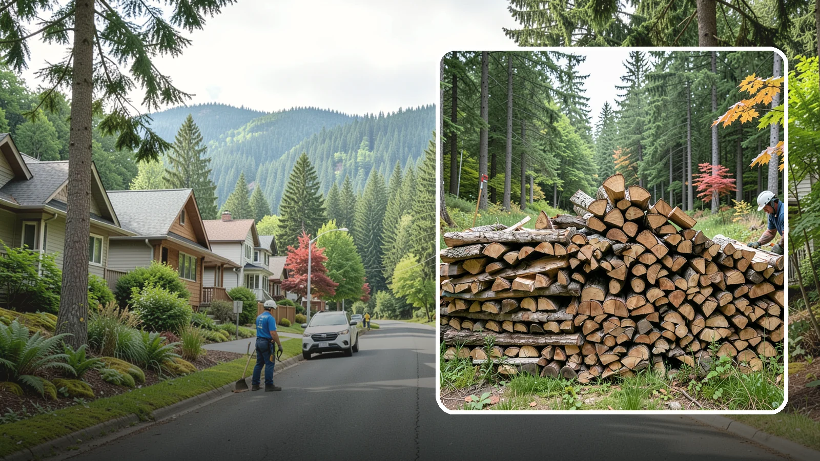 Half Cord Firewood in Darrington, Snohomish County, WA - A half cord of seasoned firewood, a balanced supply for regular weekend and evening fires.