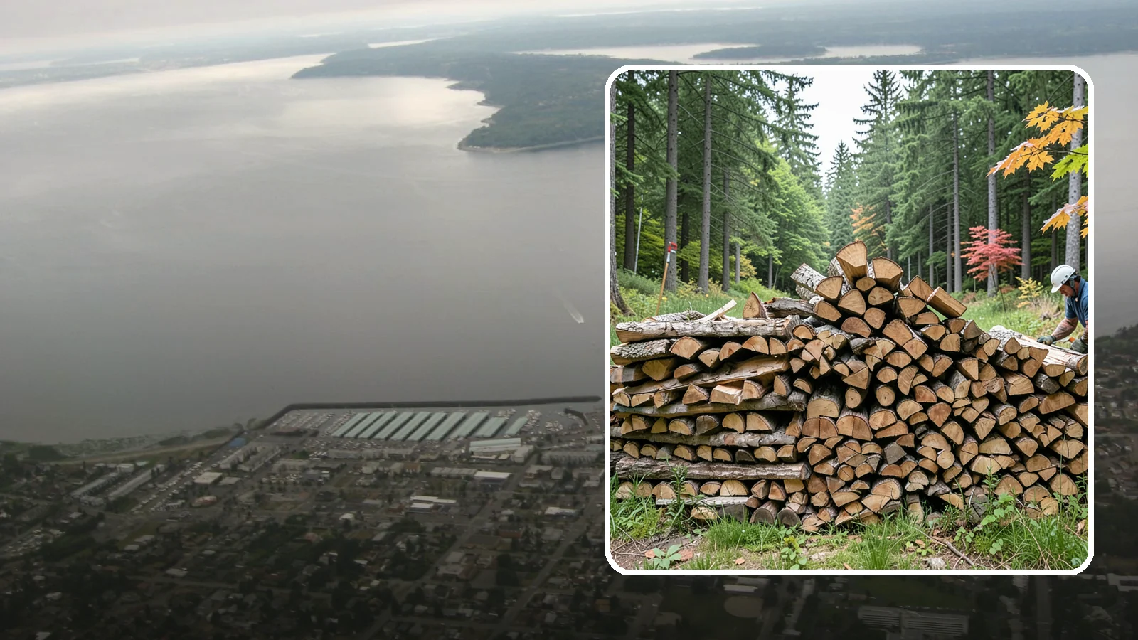 Half Cord Firewood in Des Moines, King County, WA - A half cord of seasoned firewood, a balanced supply for regular weekend and evening fires.
