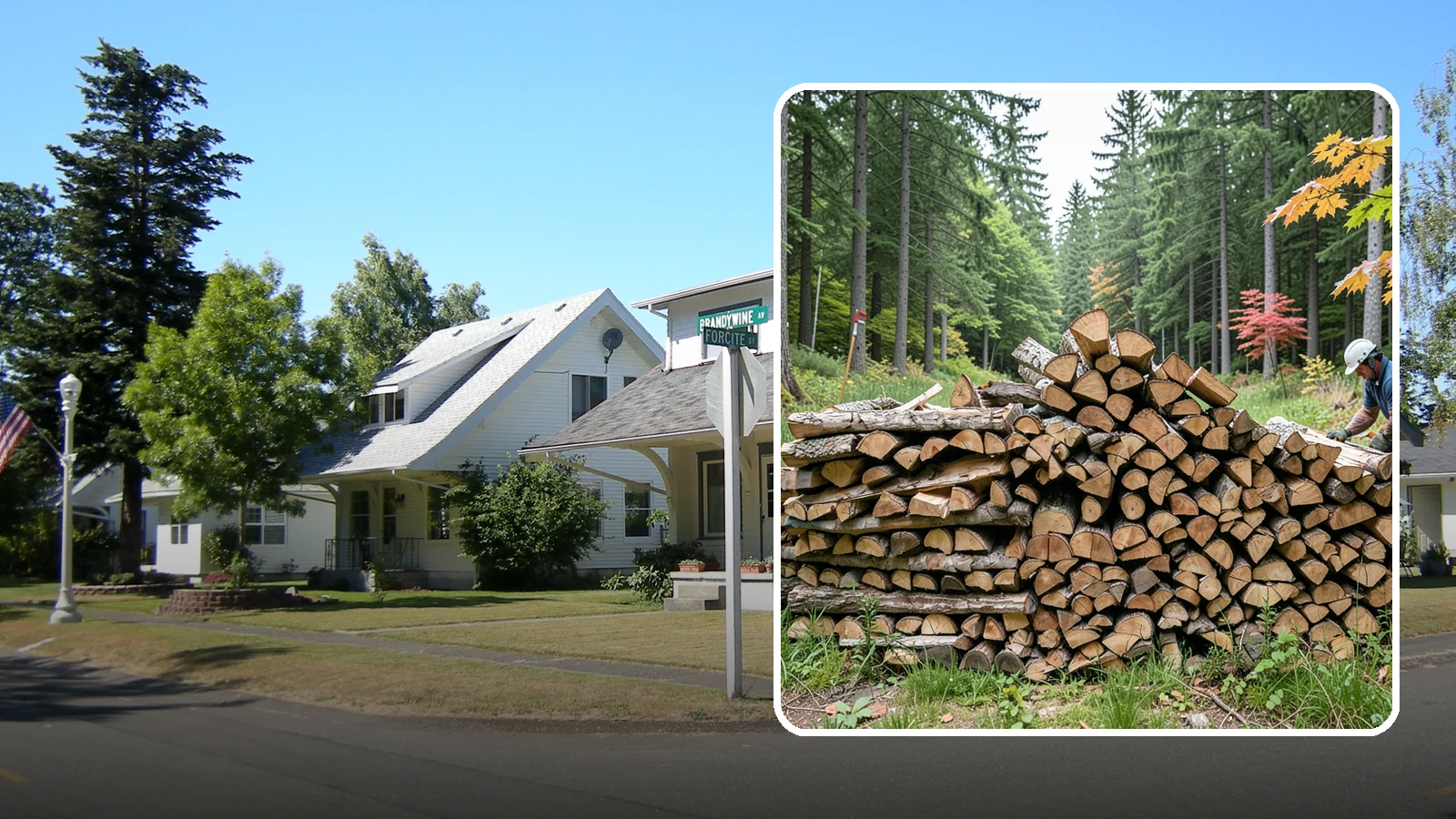 Half Cord Firewood in DuPont, Pierce County, WA - A half cord of seasoned firewood, a balanced supply for regular weekend and evening fires.