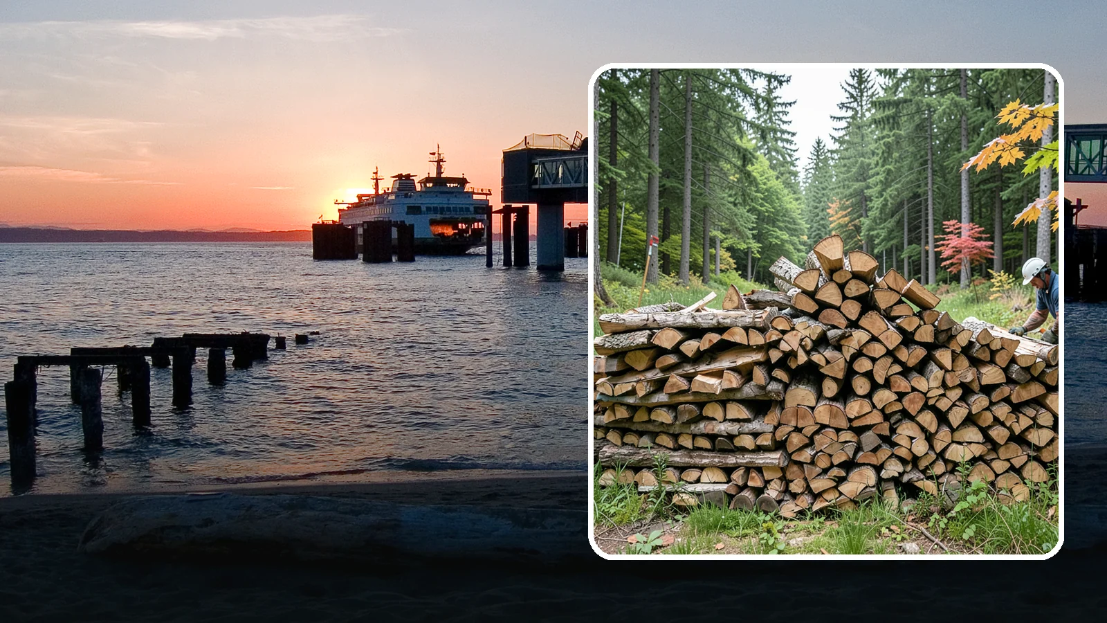 Half Cord Firewood in Edmonds, Snohomish County, WA - A half cord of seasoned firewood, a balanced supply for regular weekend and evening fires.