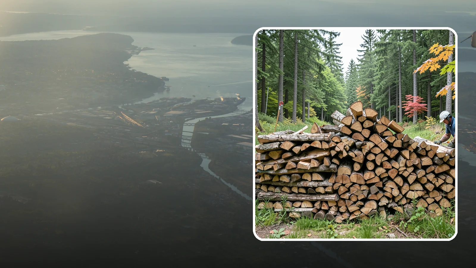 Half Cord Firewood in Fife, Pierce County, WA - A half cord of seasoned firewood, a balanced supply for regular weekend and evening fires.