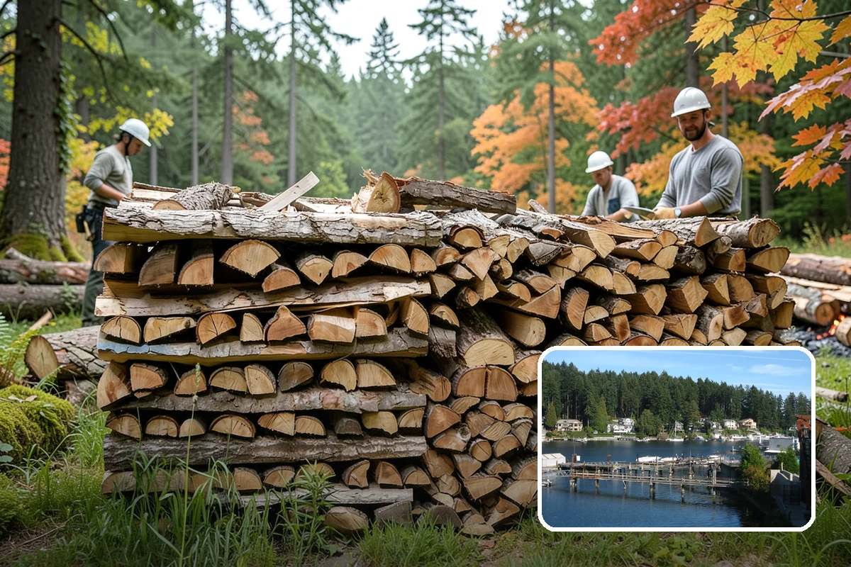 Half Cord Firewood in Gig Harbor, Pierce County, WA - Enough wood for consistent recreational fires