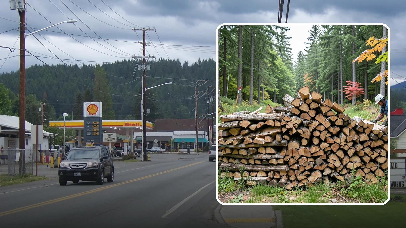 Half Cord Firewood in Granite Falls, Snohomish County, WA - A half cord of seasoned firewood, a balanced supply for regular weekend and evening fires.