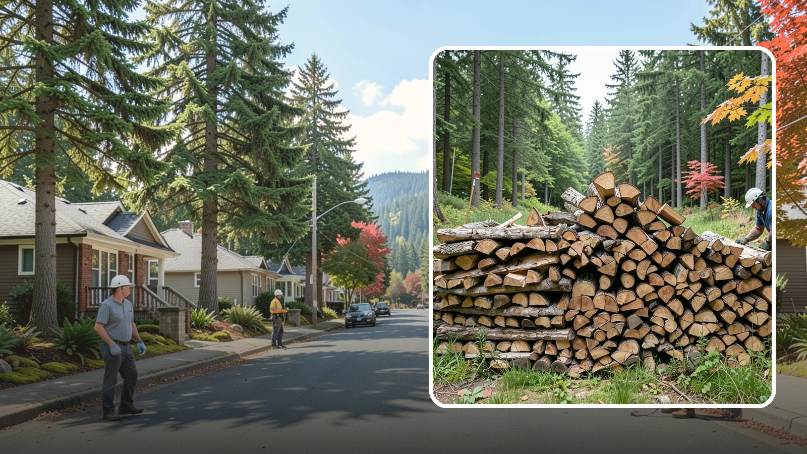 Half Cord Firewood in Hunts Point, King County, WA - A half cord of seasoned firewood, a balanced supply for regular weekend and evening fires.