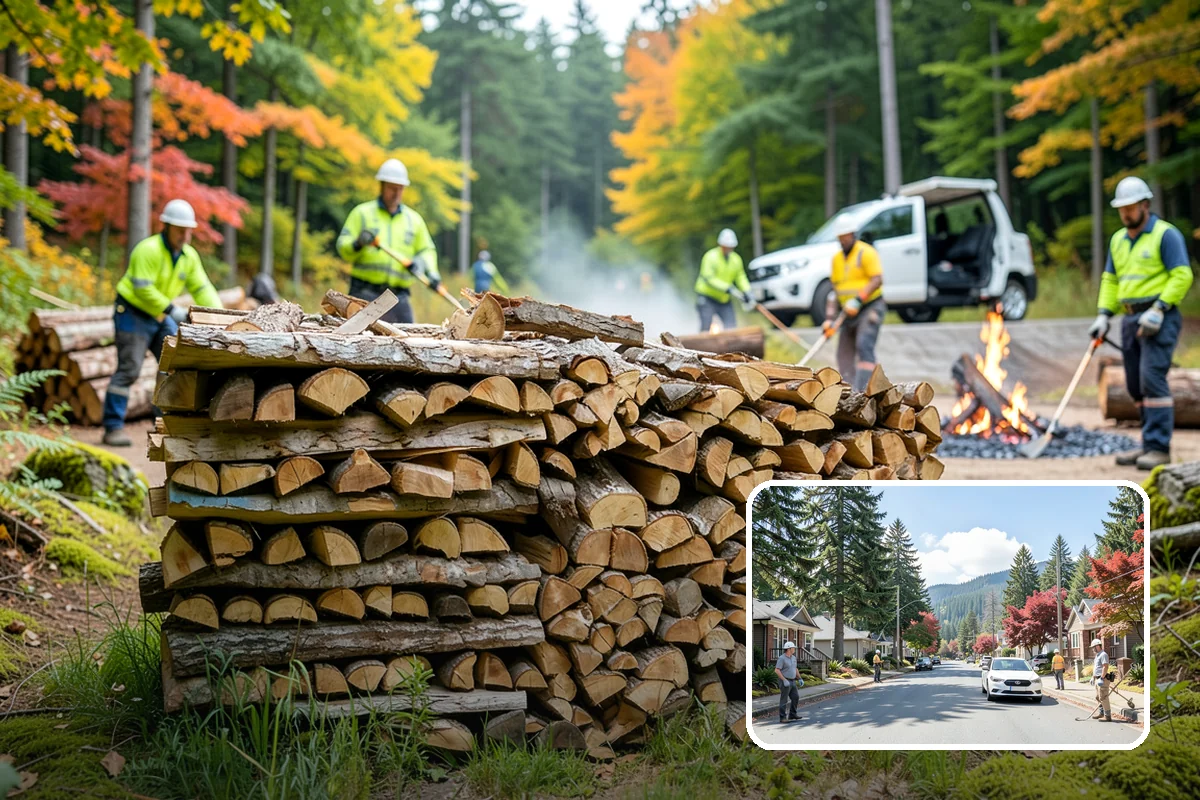 Half Cord Firewood in Hunts Point, King County, WA - Enough wood for consistent recreational fires