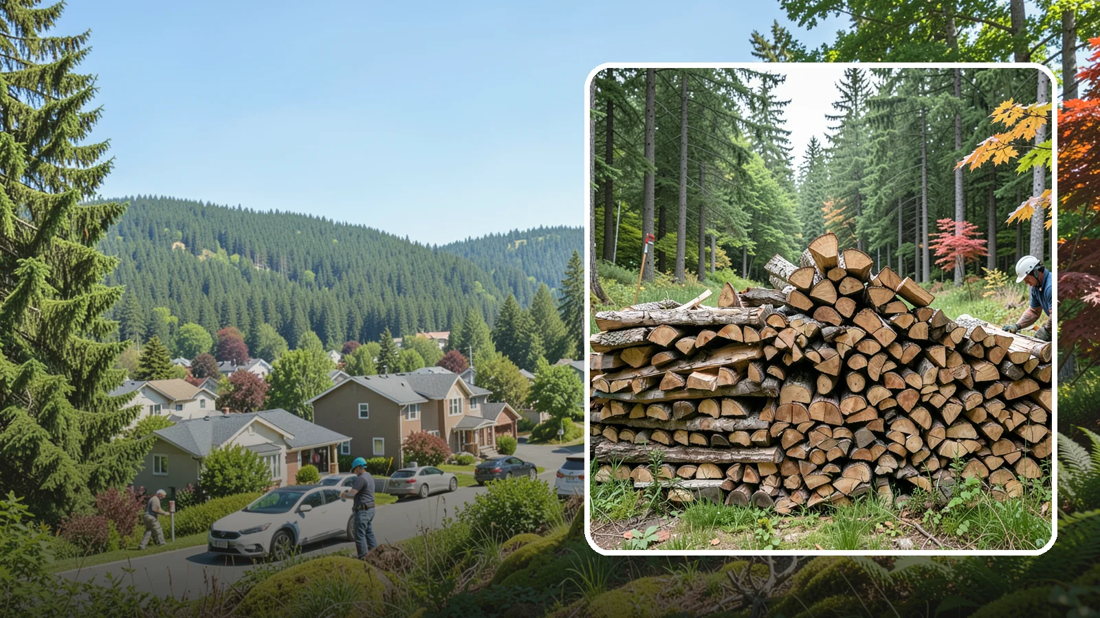 Half Cord Firewood in Index, Snohomish County, WA - A half cord of seasoned firewood, a balanced supply for regular weekend and evening fires.