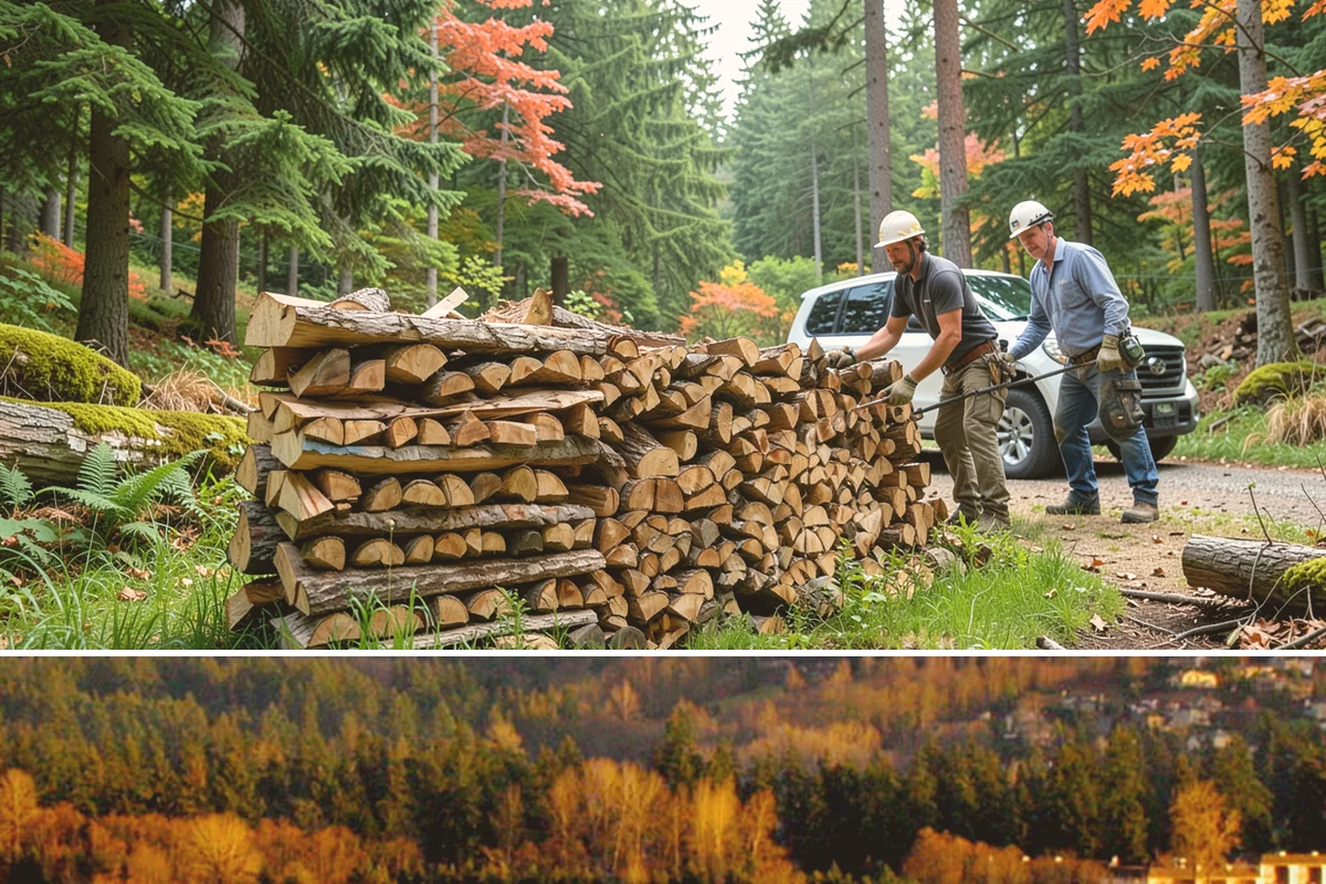 Half Cord Firewood in Kenmore, King County, WA - Fall is the smart time to secure a half cord before winter demand and prices climb.