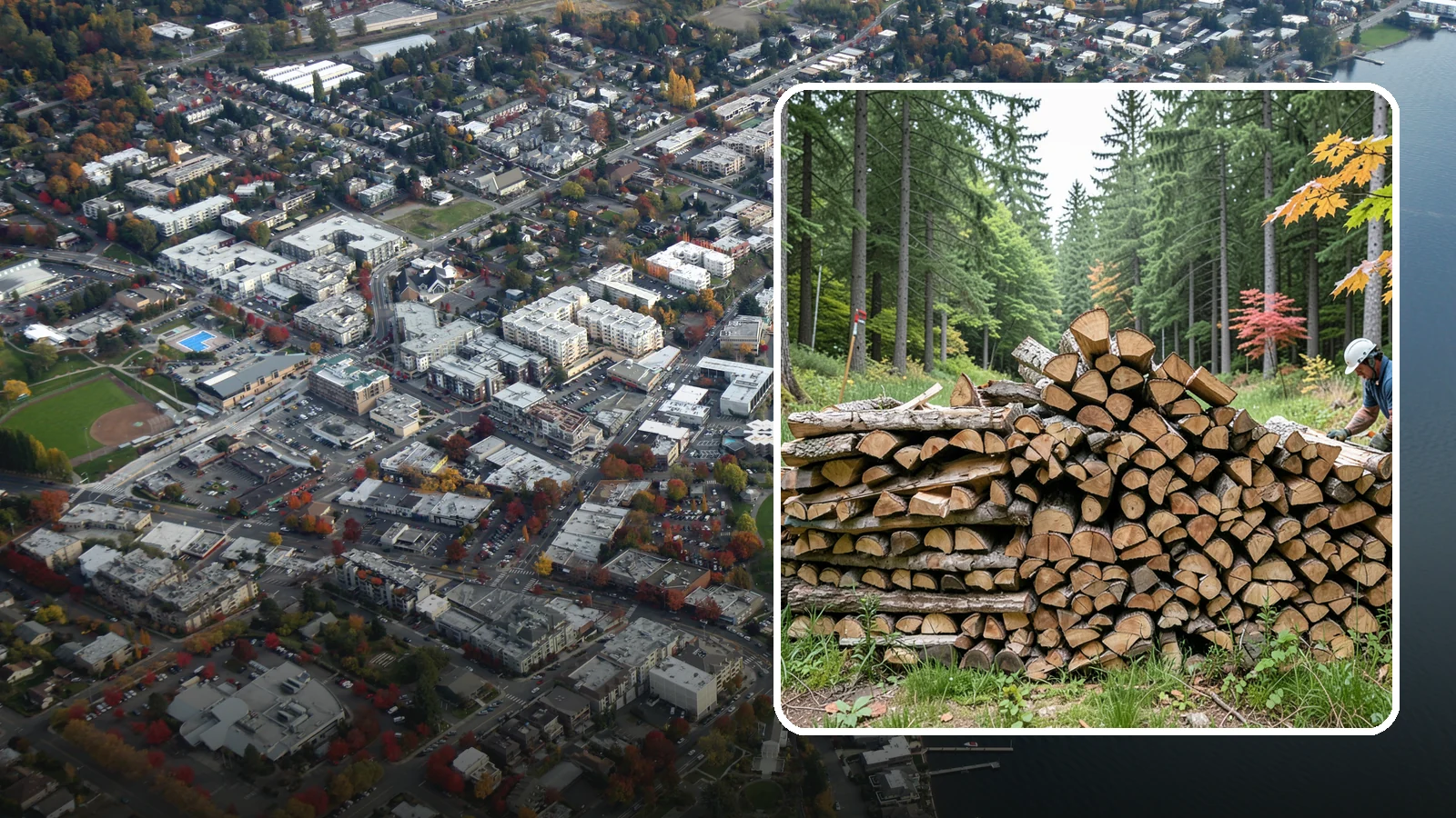 Half Cord Firewood in Kirkland, King County, WA - A half cord of seasoned firewood, a balanced supply for regular weekend and evening fires.