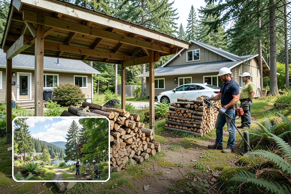 Half Cord Firewood in Lake Forest Park, King County, WA - Enough wood for consistent recreational fires