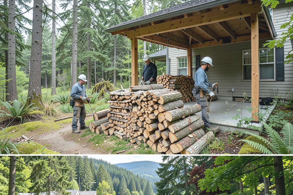 Half Cord Firewood in Lake Forest Park, King County, WA - Fall is the smart time to secure a half cord before winter demand and prices climb.