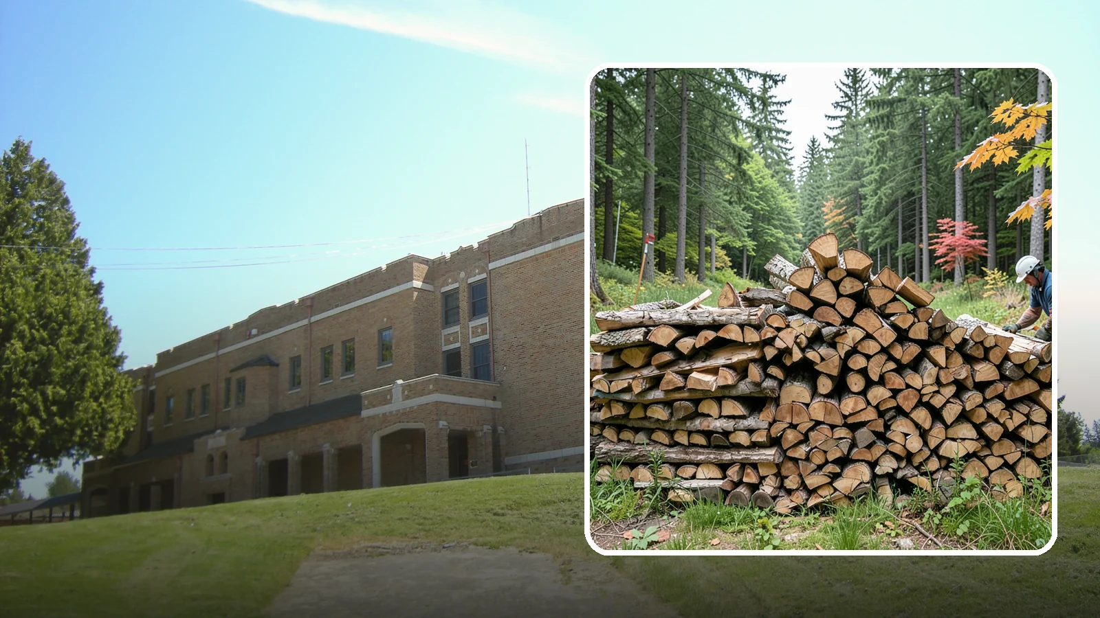 Half Cord Firewood in Maple Valley, King County, WA - A half cord of seasoned firewood, a balanced supply for regular weekend and evening fires.