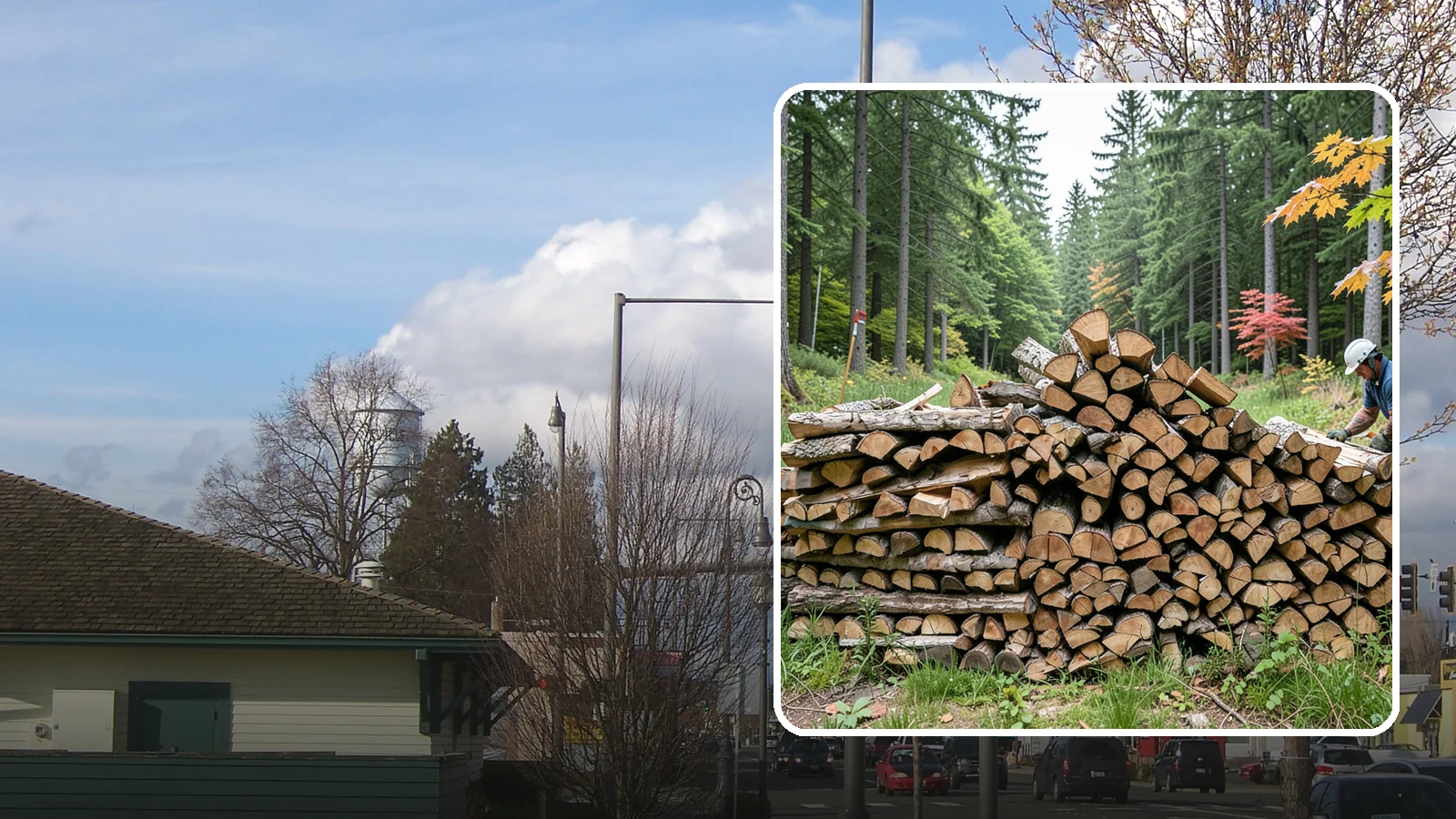 Half Cord Firewood in Marysville, Snohomish County, WA - A half cord of seasoned firewood, a balanced supply for regular weekend and evening fires.
