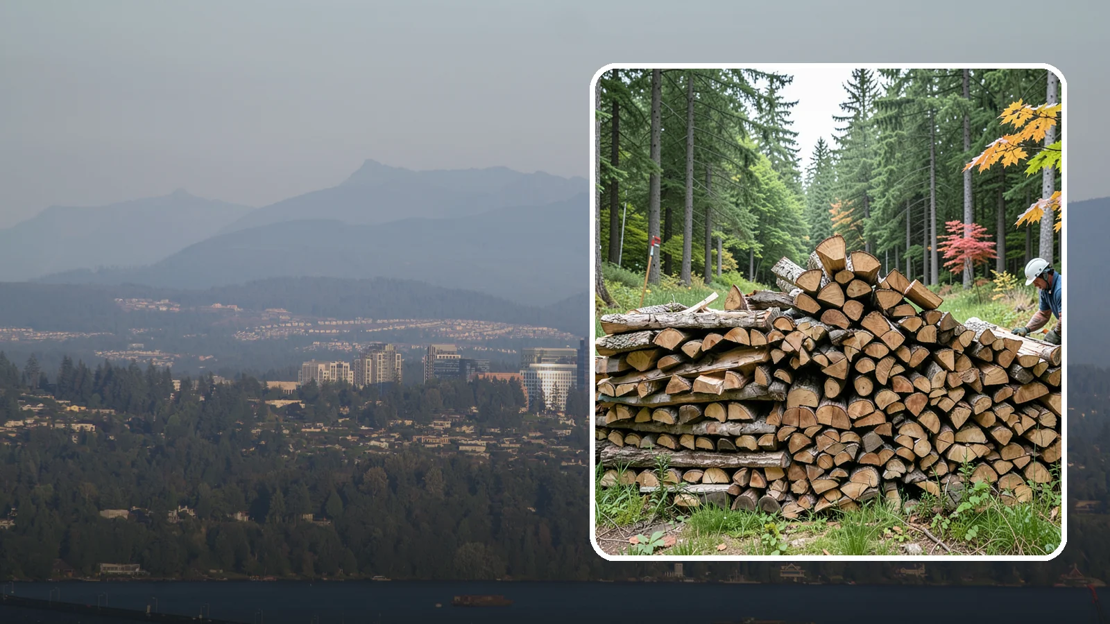Half Cord Firewood in Medina, King County, WA - A half cord of seasoned firewood, a balanced supply for regular weekend and evening fires.