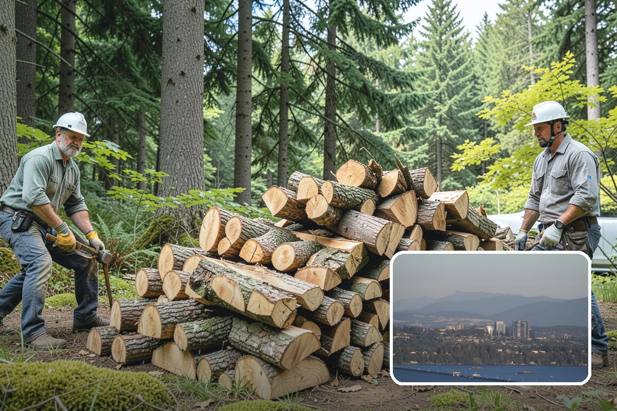 Half Cord Firewood in Medina, King County, WA - Enough wood for consistent recreational fires