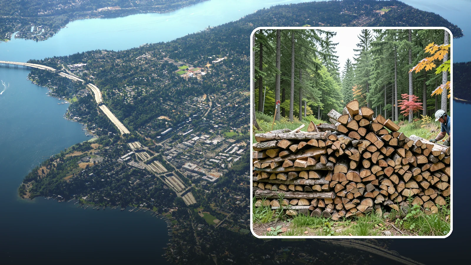 Half Cord Firewood in Mercer Island, King County, WA - A half cord of seasoned firewood, a balanced supply for regular weekend and evening fires.