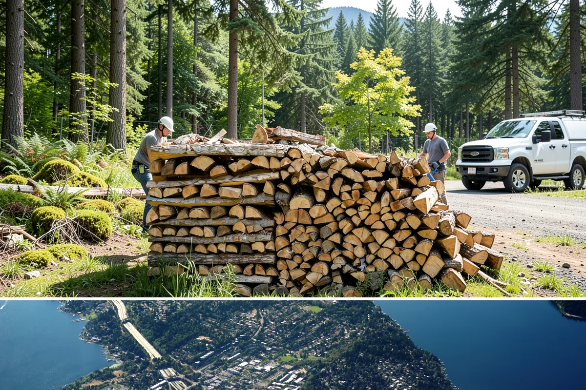 Half Cord Firewood in Mercer Island, King County, WA - Fall is the smart time to secure a half cord before winter demand and prices climb.