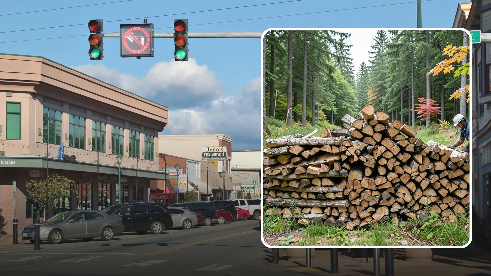 Half Cord Firewood in Monroe, Snohomish County, WA - A half cord of seasoned firewood, a balanced supply for regular weekend and evening fires.