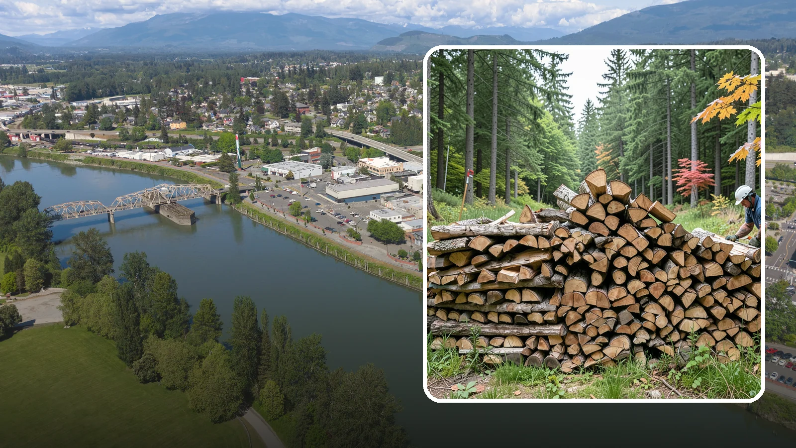 Half Cord Firewood in Mount Vernon, Skagit County, WA - A half cord of seasoned firewood, a balanced supply for regular weekend and evening fires.