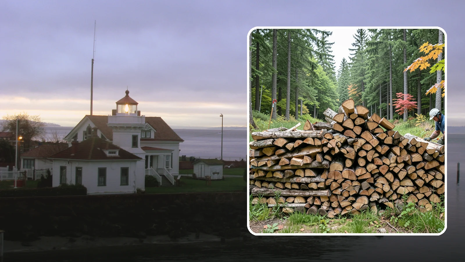 Half Cord Firewood in Mukilteo, Snohomish County, WA - A half cord of seasoned firewood, a balanced supply for regular weekend and evening fires.