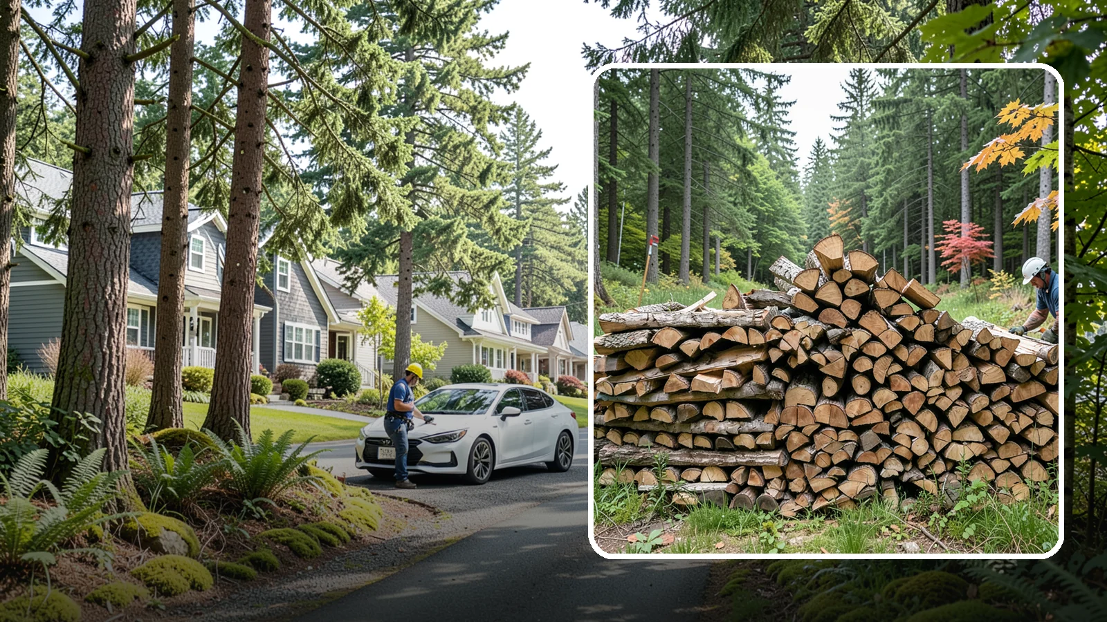 Half Cord Firewood in Normandy Park, King County, WA - A half cord of seasoned firewood, a balanced supply for regular weekend and evening fires.