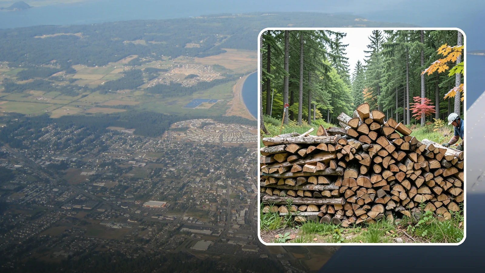 Half Cord Firewood in Oak Harbor, Island County, WA - A half cord of seasoned firewood, a balanced supply for regular weekend and evening fires.