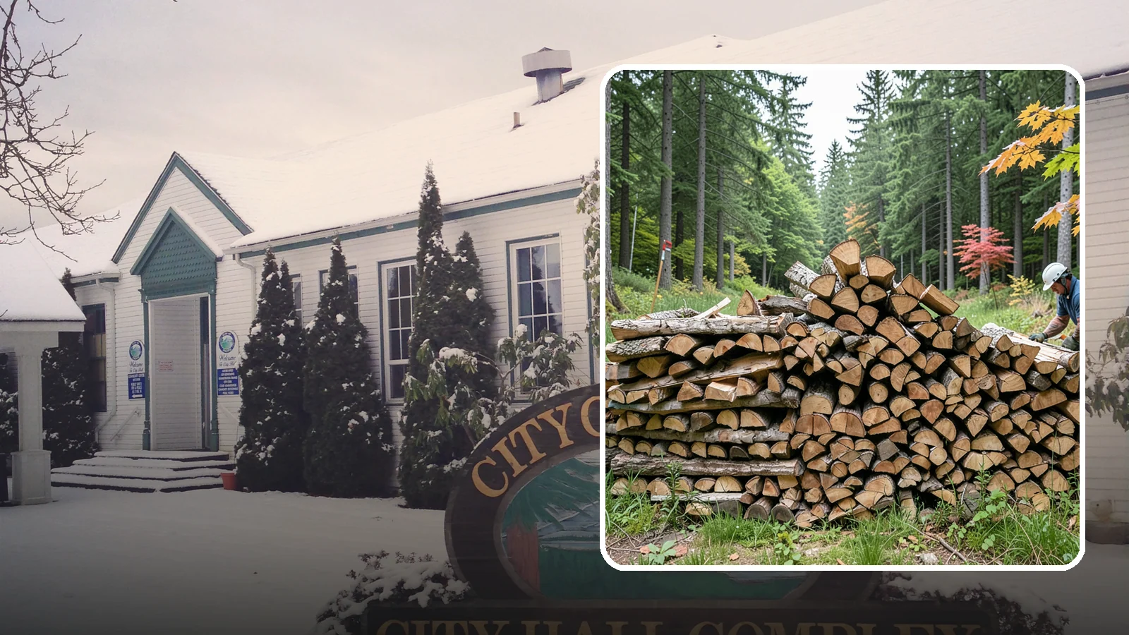 Half Cord Firewood in Pacific, King County, WA - A half cord of seasoned firewood, a balanced supply for regular weekend and evening fires.